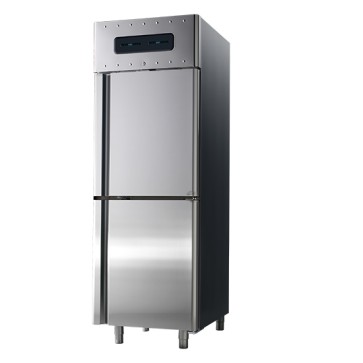 frigorifero da 350+350 litri in inox, GN 2/1, -2°/+8°C