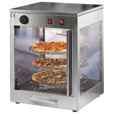 Vetrinetta pizza calda, 3 piani da ø 380mm