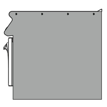 pannello laterale per soluzioni contrapposte lato sinistra linea VS700
