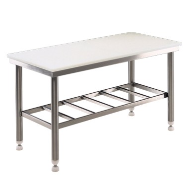 tavolo di lavoro con piano in polietilene, 1500x700 mm, spessore 25 mm