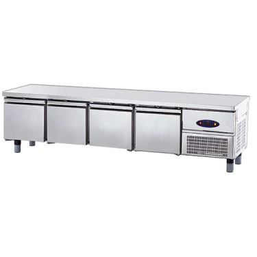 Base freezer con 4 cassetti gn 1/1 per apparecchiature di cottura
